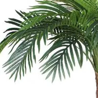 Hivvago 45" Green Palm Artificial Tree In A Black Pot In Green