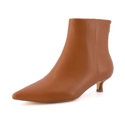 Cushionaire Women's Barbi Kitten Heel Bootie In Cognac In Brown