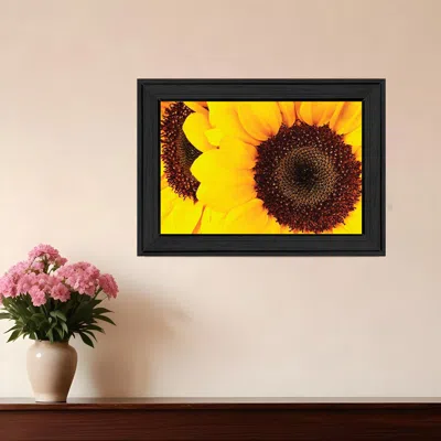 Hivvago Sunflower Portrait Black Framed Print Wall Art In Black