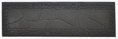 Hivvago 10" X 33" Black Rubber Outdoor Door Mat In Black