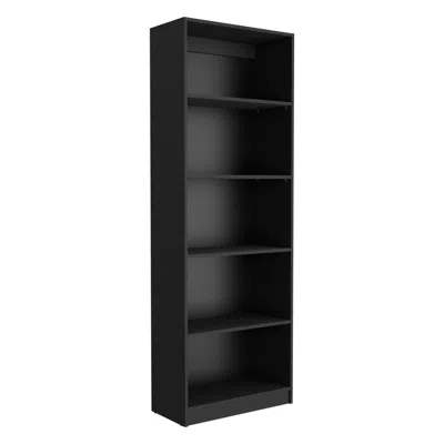 Hivvago 71" Black Five Tier Bookcase In Black