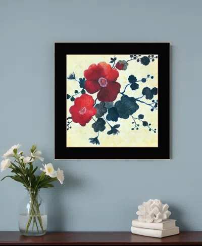 Hivvago Japanese Blossoms Black Framed Print Wall Art In Black