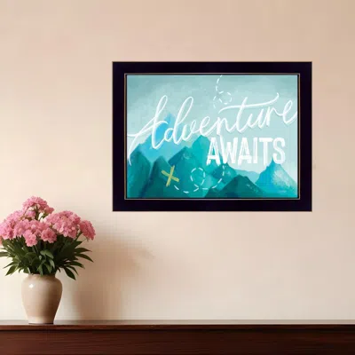 Hivvago Adventure Awaits Black Framed Print Wall Art In Black