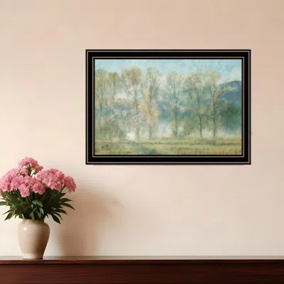 Hivvago Peaceful Tree Line Black Framed Print Wall Art In Black