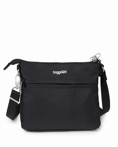 Baggallini Securtex Anti-theft Memento Crossbody Bag In Black