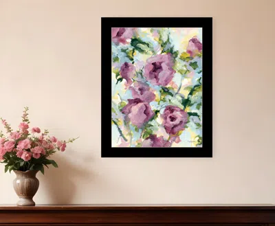 Hivvago Abstract Floral Black Framed Print Wall Art In Multi