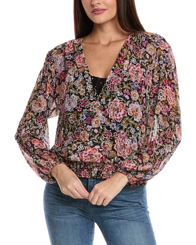 Vince Camuto Overlap Blouse In Pink