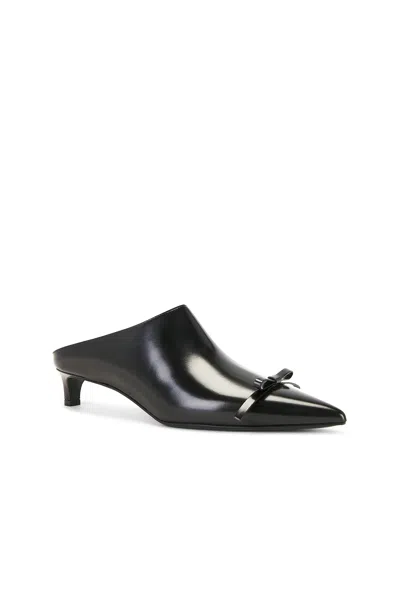 Jil Sander 25mm Bow-detail Leather Mules In Black