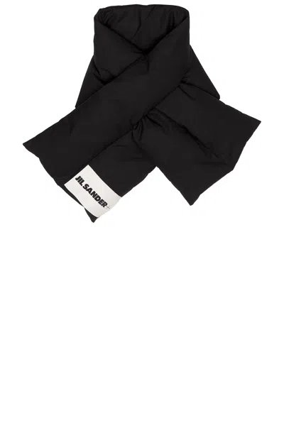 Jil Sander 01 Down Scarf In Black