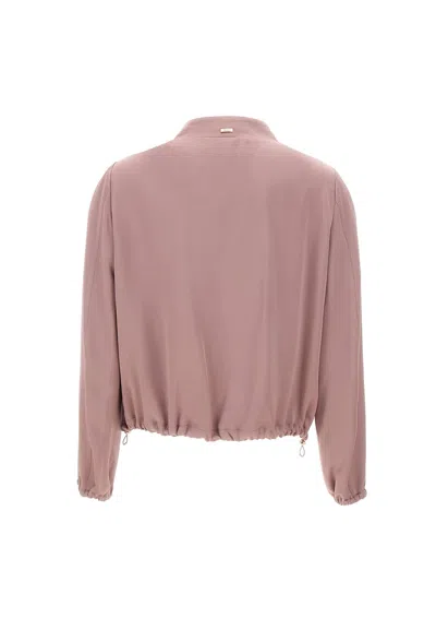 Herno Zipped Drawstring Hem Jacket In Pink