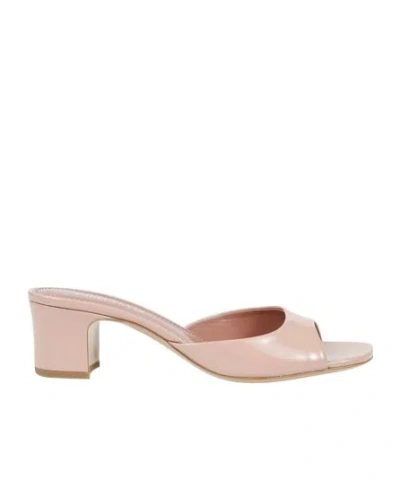 Paris Texas Block Heel Open Toe Sandals Lara In Neutral