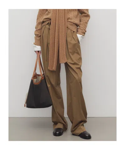 The Row Tailored Trousers With Pleats And Pockets In Brown