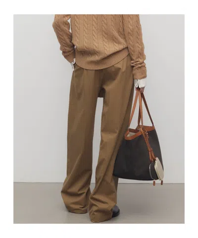 The Row Tailored Trousers With Pleats And Pockets In Brown