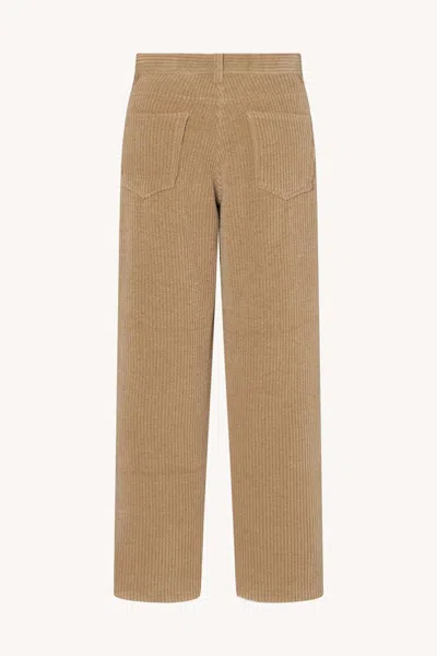 The Row Textured Wool Blend Trousers Featuring Pockets In Brown
