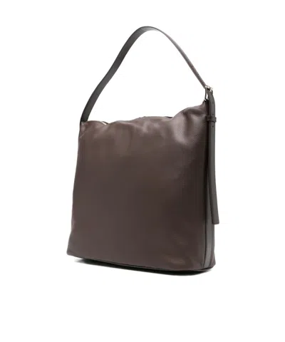 Apc A.p.c. Vera Leather Shoulder Bag In Brown