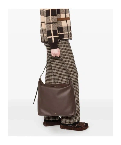 Apc A.p.c. Vera Leather Shoulder Bag In Brown