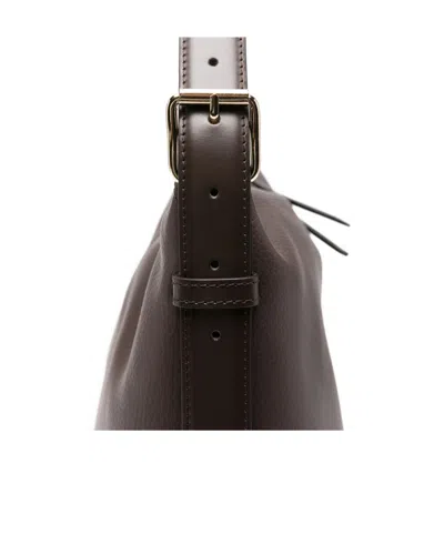 Apc A.p.c. Vera Leather Shoulder Bag In Brown