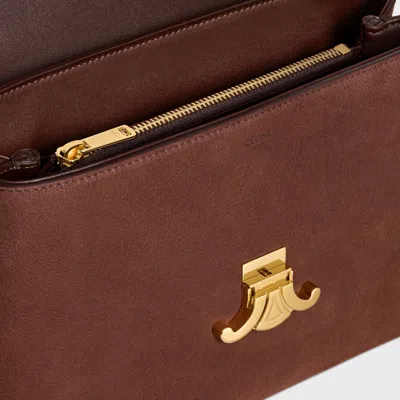 Celine Medium Nino Bag In Grained Nubuck Calfskin In Brown