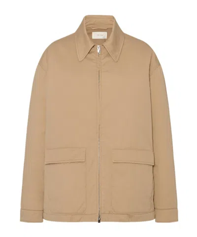 The Row Aurelius Jacket In Cotton And Cashmere In Brown