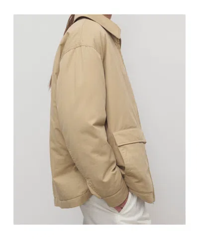 The Row Aurelius Jacket In Cotton And Cashmere In Brown