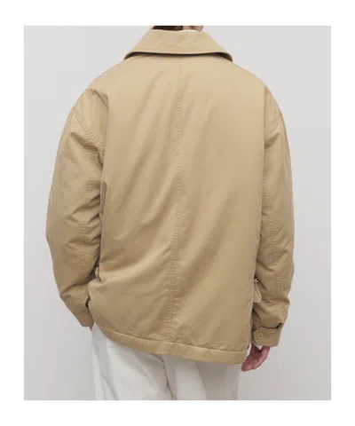 The Row Aurelius Jacket In Cotton And Cashmere In Brown