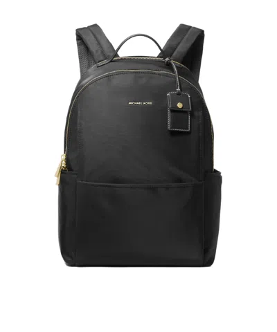 Michael Kors Sable Large Nylon Backpack In Black