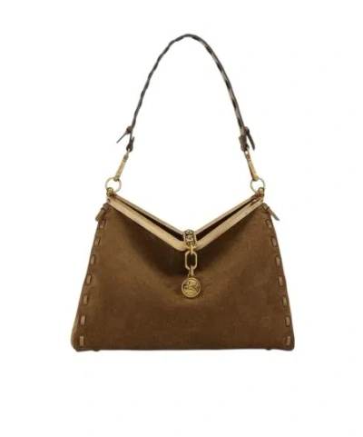 Etro Media Brown Sailing Bag In Brown