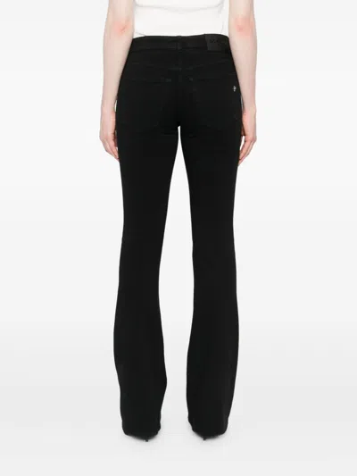 Dondup Button-fly Flared Jeans In Black
