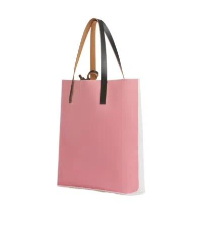 Marni Shoulder Bag With Contrast Stitching And Graphic Print