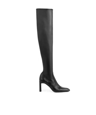 Totême Toteme 80 Stretch-leather Over-the-knee Boots In Black