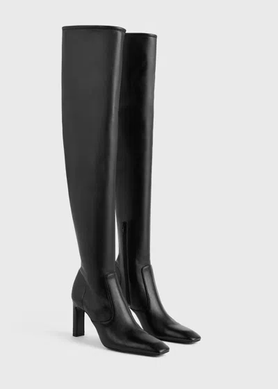 Totême Toteme 80 Stretch-leather Over-the-knee Boots In Black