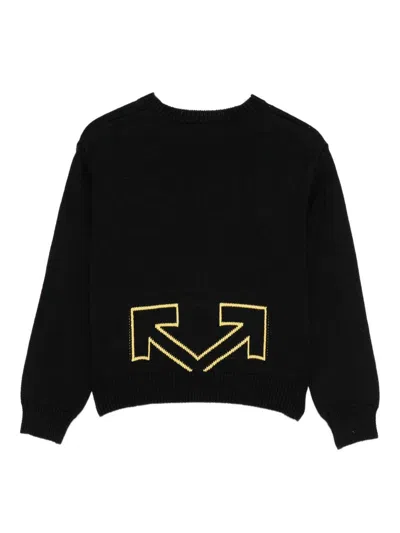Off-white Kids Type Logo Jumper In Black