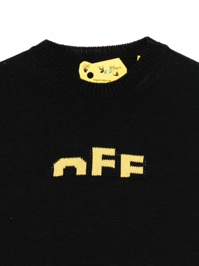 Off-white Kids Type Logo Jumper In Black