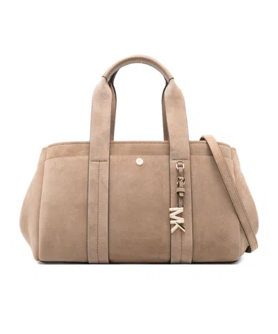 Michael Michael Kors Small Romee Suede Tote Bag In Brown