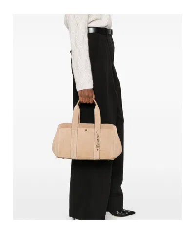 Michael Michael Kors Small Romee Suede Tote Bag In Brown