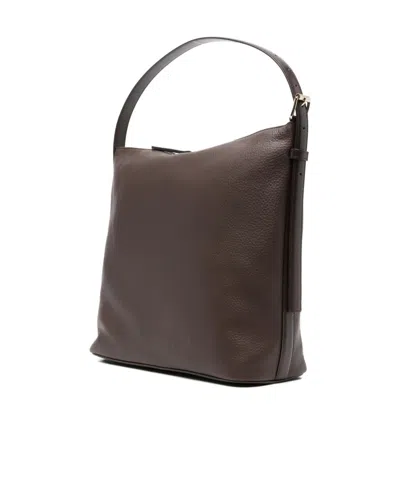 Apc A.p.c. Vera Leather Shoulder Bag In Brown