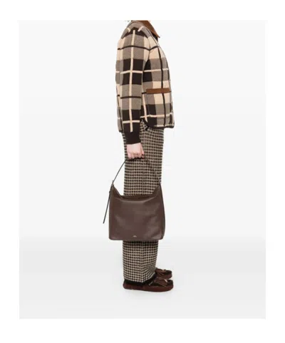 Apc A.p.c. Vera Leather Shoulder Bag In Brown