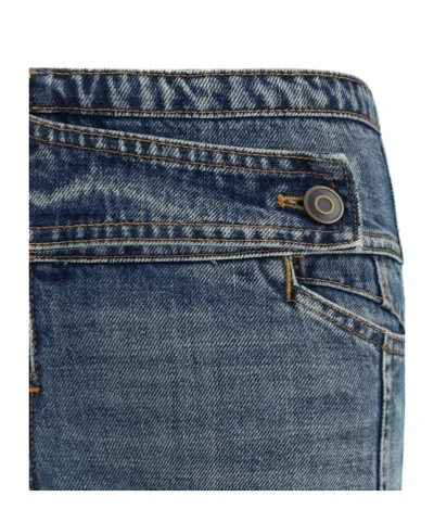 Coperni Panelled Flared Jeans In Blue