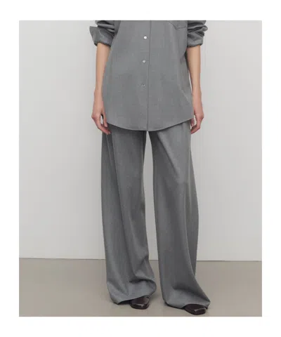 The Row Gala Virgin Wool Trousers In Gray