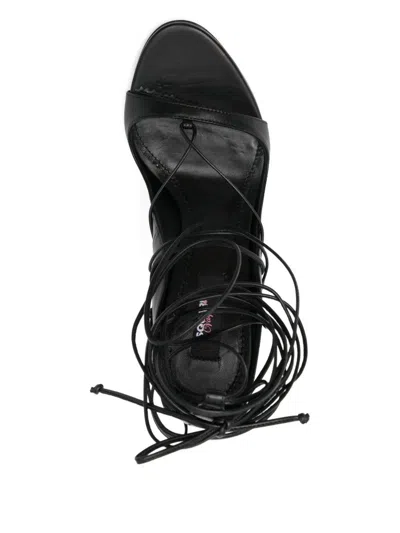 Dsquared2 Open Toe Heeled Sandals For Summer In Black