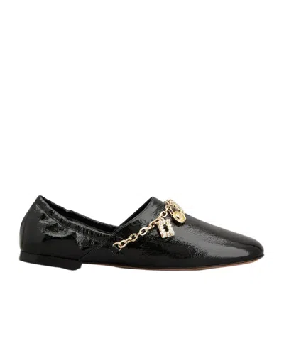 Roger Vivier Patent Leather Embellished Ballet Flats In Black