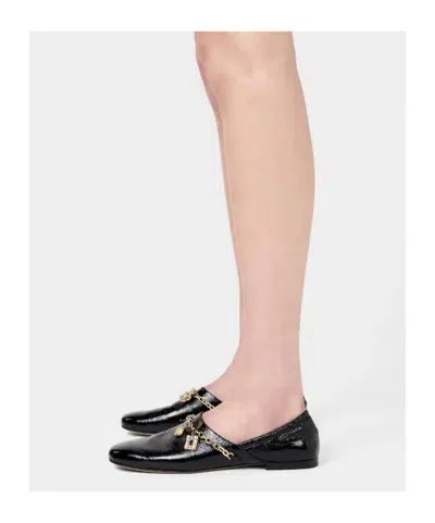 Roger Vivier Patent Leather Embellished Ballet Flats In Black