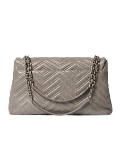Gucci Maxi Gg Marmont-motif Shoulder Bag In Gray
