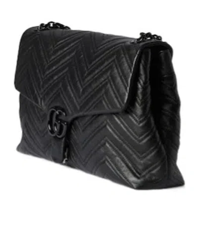 Gucci Gg Marmont Maxi Shoulder Bag In Black