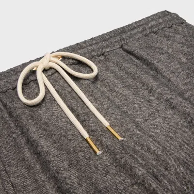 Celine Drawstring Trousers In Cashmere Flannel In Gray