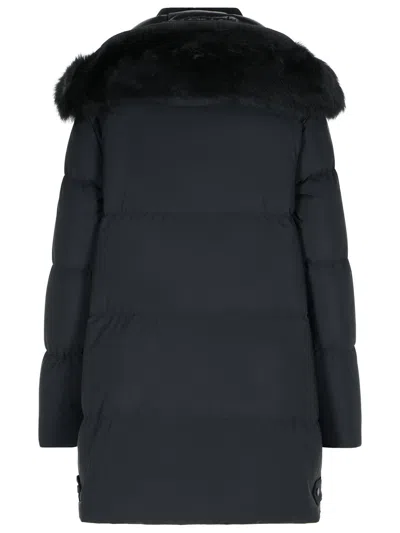 Moose Knuckles Chelia 3q Black Polyamide Blend Down Jacket In Black