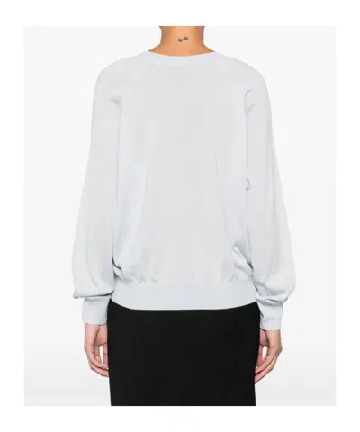 Elisabetta Franchi Wool Blend Tricot V-neck Sweater In White