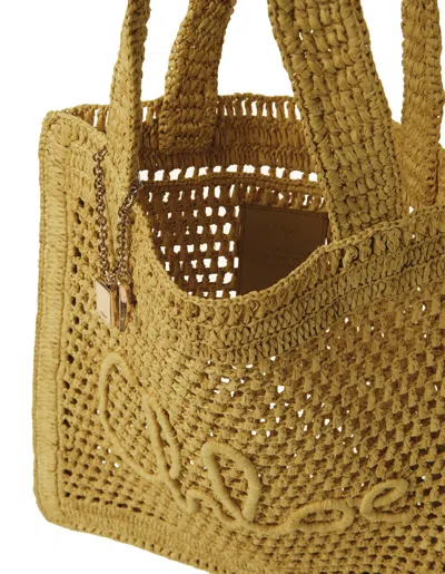 Chloé Patterned Handbag In Yellow