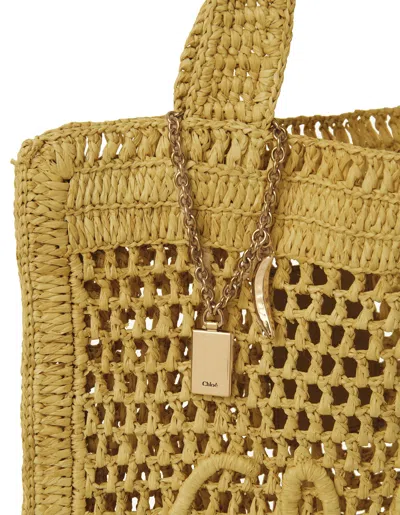 Chloé Patterned Handbag In Yellow
