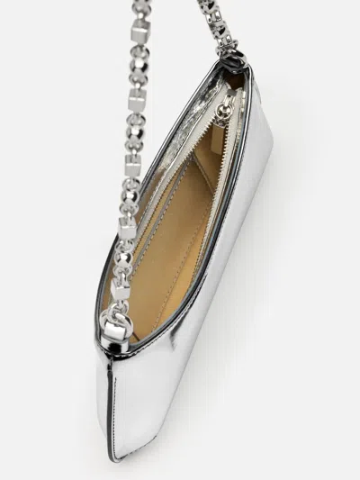 Jacquemus Le Petit Bisou Chaine Shoulder Bag In Silver